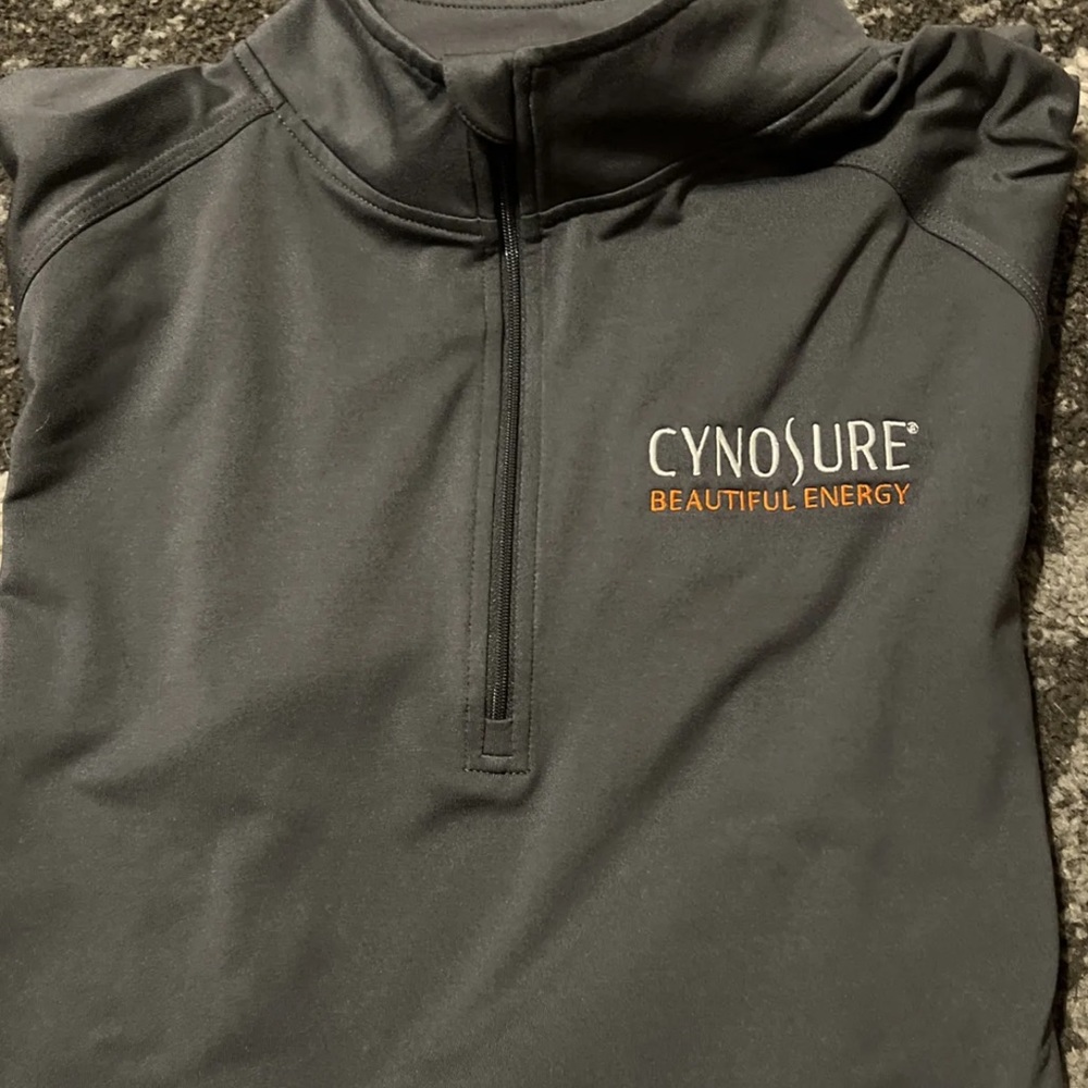 Sport-Tek Pull Over Mens Gray 1/4 Zip Long Sleeve Cyno Sure Logo Adult Comfort